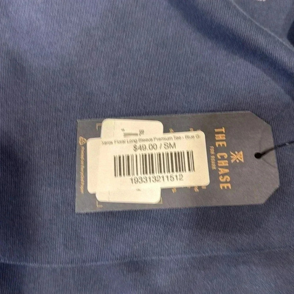 Roark Xerox Floral Long Sleeve Premium Tee - Blue - Size Small - Picture 5 of 5